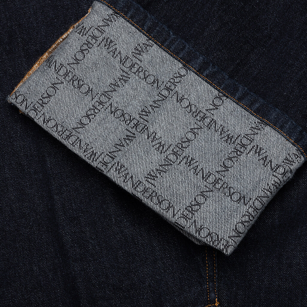 Logo Grid Turn up Workwear Jeans - Image 3