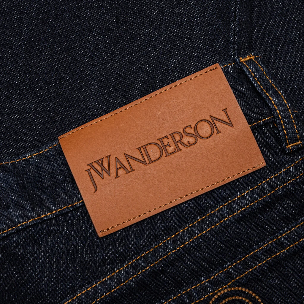 Logo Grid Turn up Workwear Jeans - Image 5