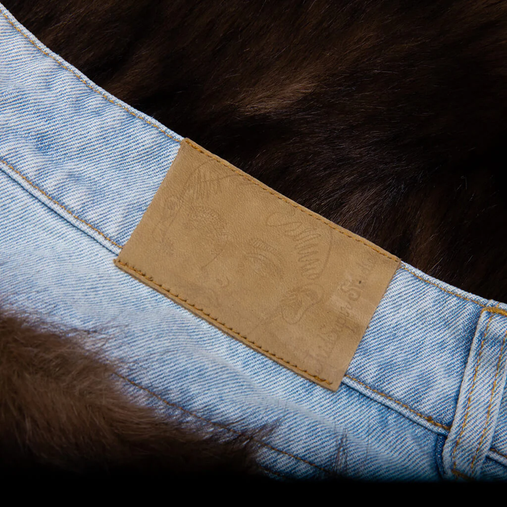 Fur Shorts - Brown - Image 4