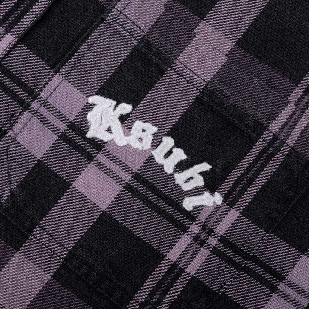 Vulture Flannel L/S Shirt - Plum - Image 3