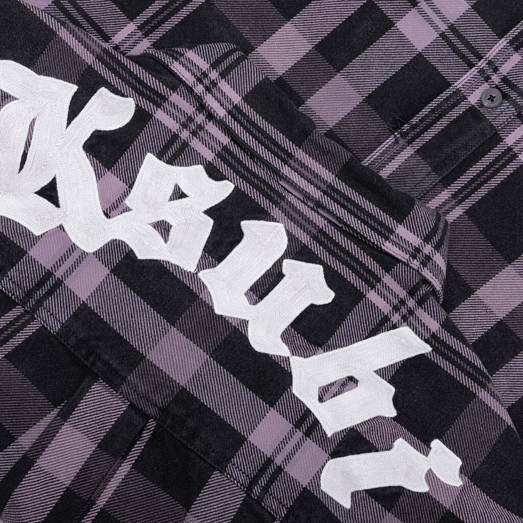 Vulture Flannel L/S Shirt - Plum - Image 4
