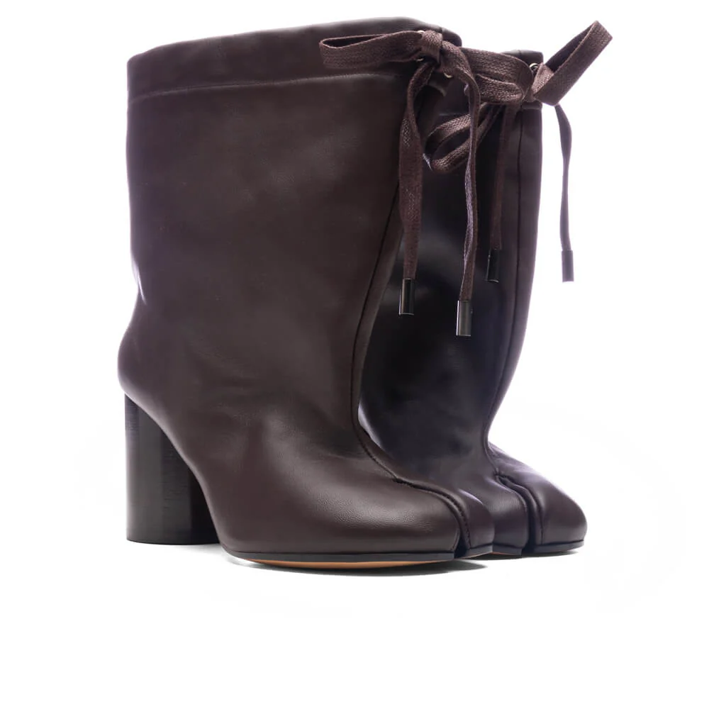 Brown Tabi Drawstring Ankle Boots - Chic Brown - Chic Brown - Image 2