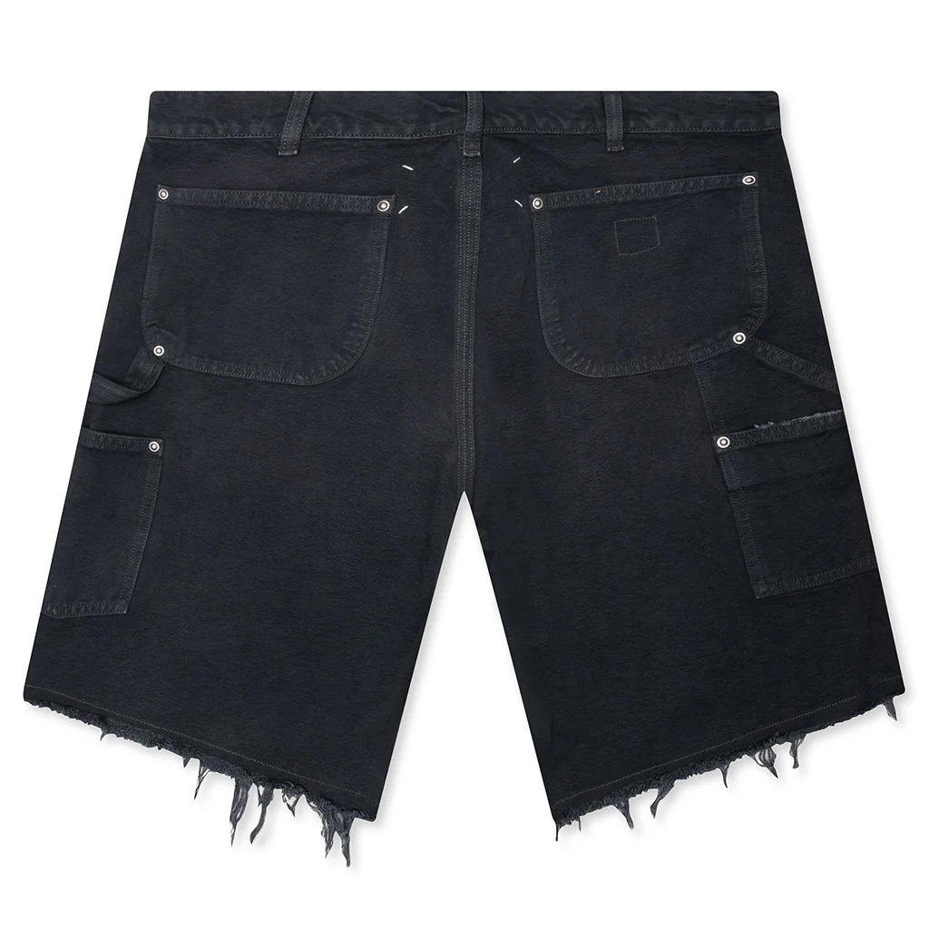 Stud Denim Shorts - Grey - Image 2