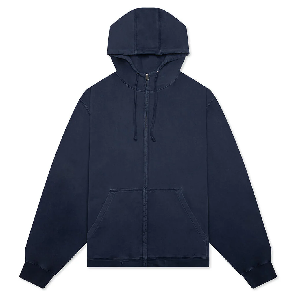 Zip-Up Sweat Hoodie - Vintage Blue