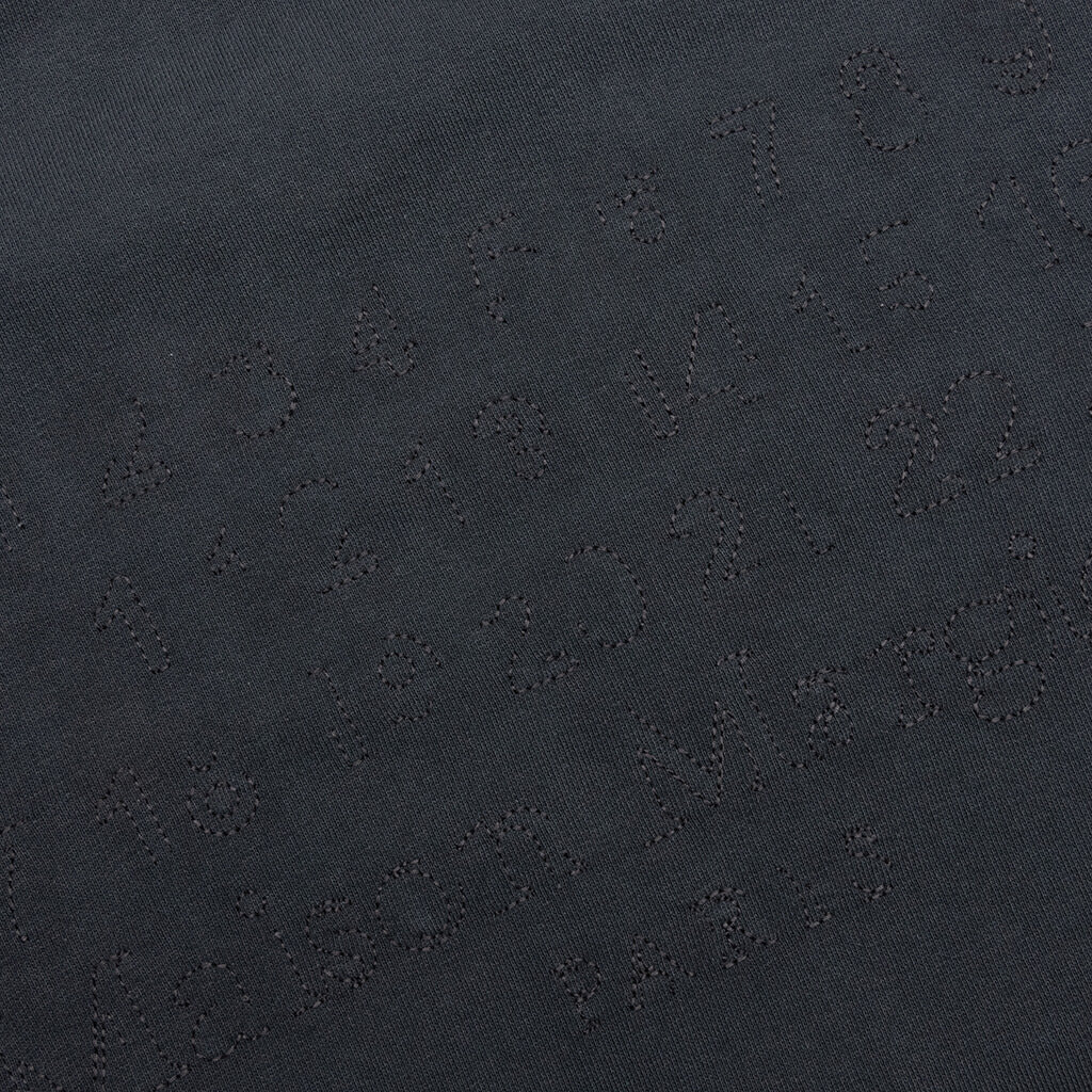 Reverse Applicated Stitch Logo Sweatshirt - Washed Black - Image 3