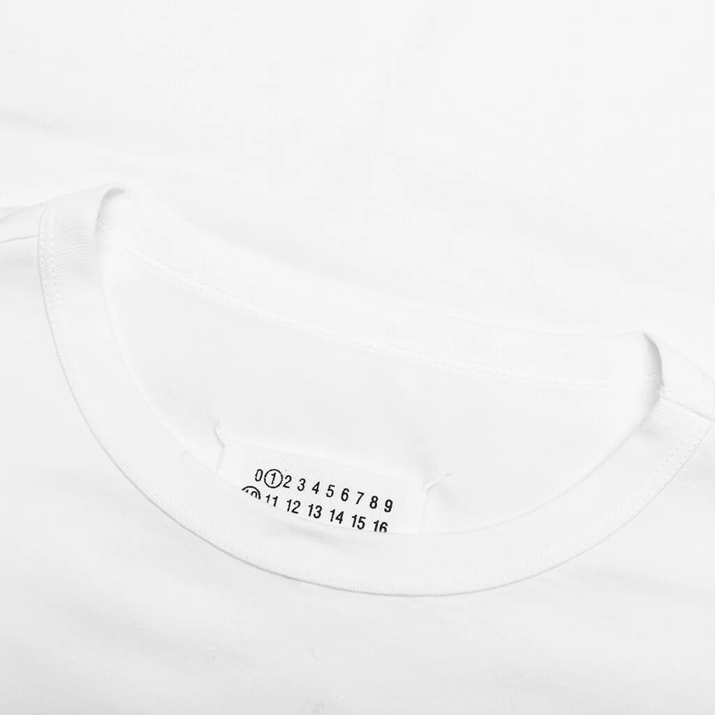 Numeric Logo Mako Cotton T-Shirt - White - Image 3