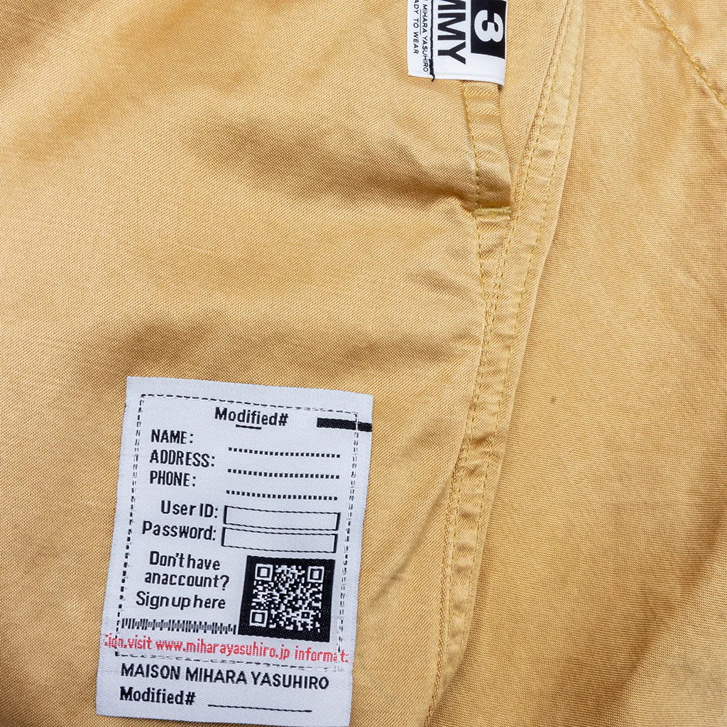 Aged Satin Shorts - Yellow - Image 3
