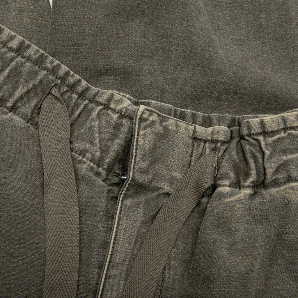 Cotton Satin Cargo Trousers - Dark Green - Image 3