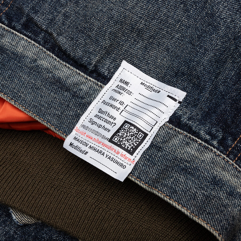 Flight Jacket Layered Denim - Indigo - Image 3