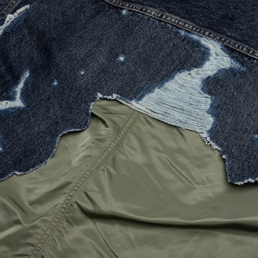 Flight Jacket Layered Denim - Indigo - Image 7