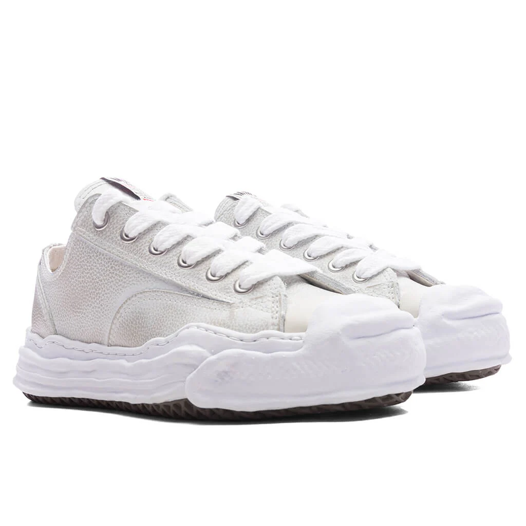 Hank Low OG Sole Brushed Shrink Leather - White - Image 2