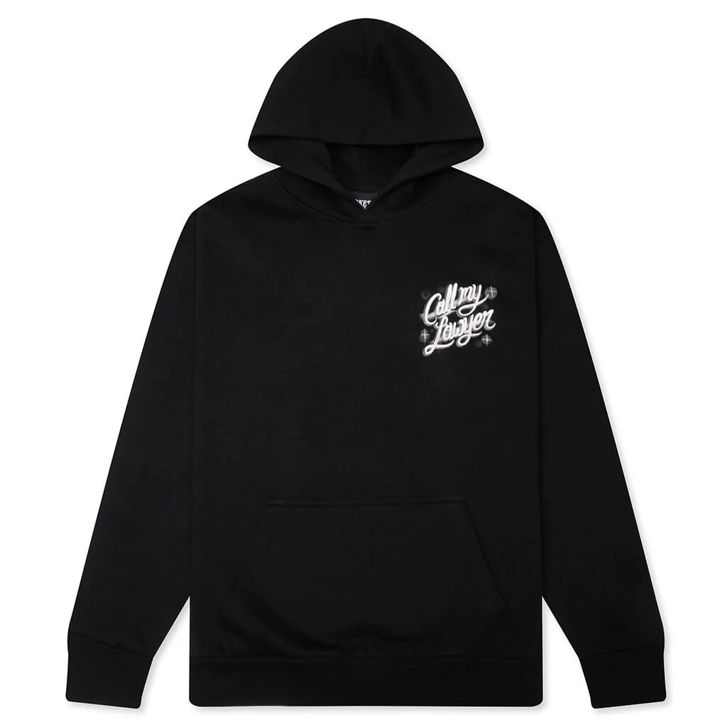 Airbrush Call My Lawyer Hoodie - Jet Black