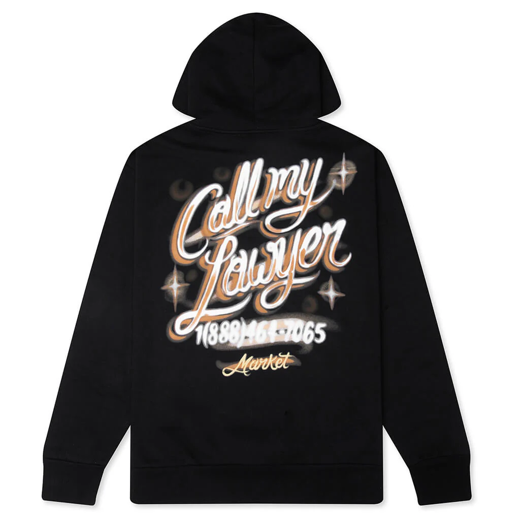 Airbrush Call My Lawyer Hoodie - Jet Black - Image 2