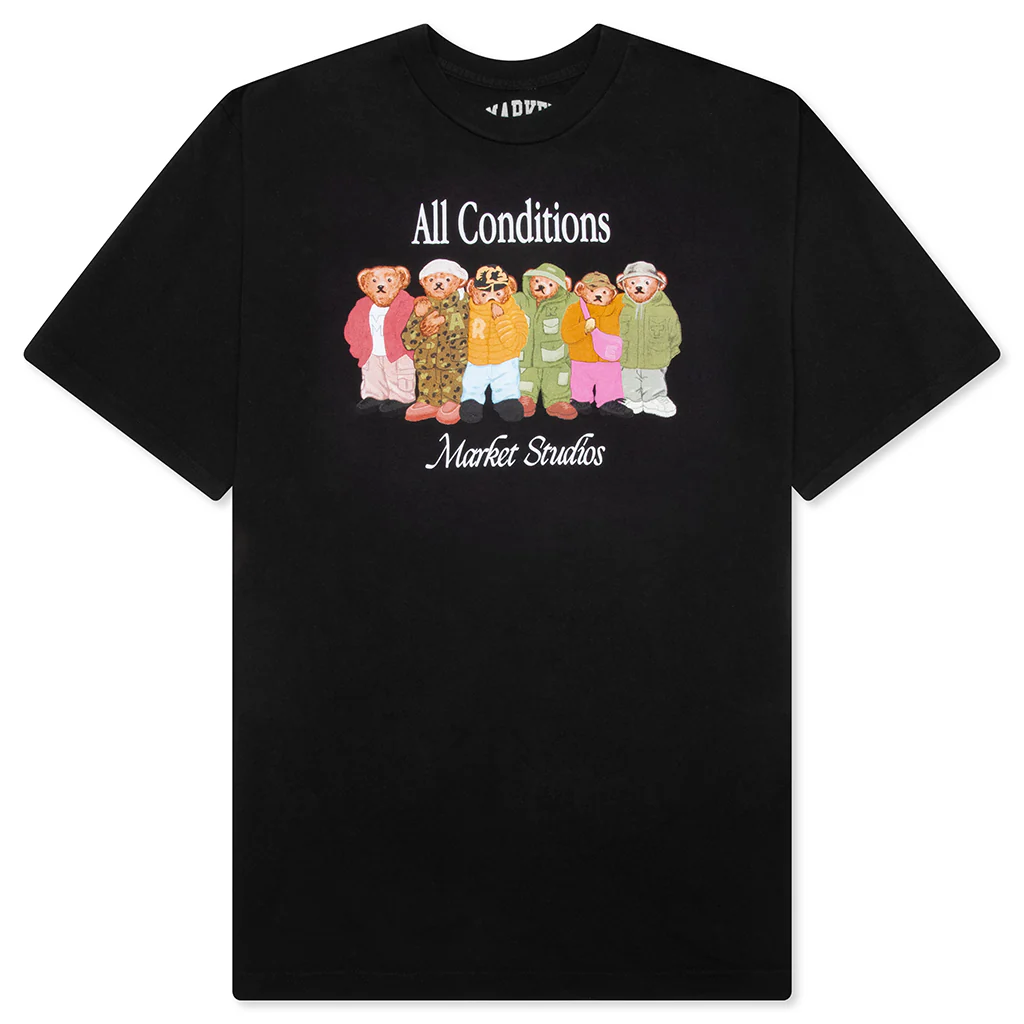 Gorpcore Bears T-Shirt - Washed Black