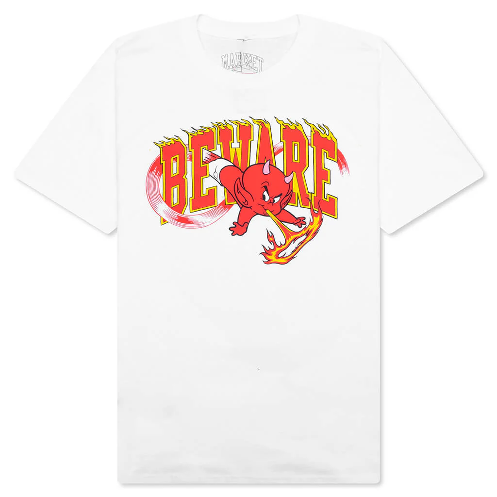 Market x Hot Stuff Beware S/S T-Shirt - White