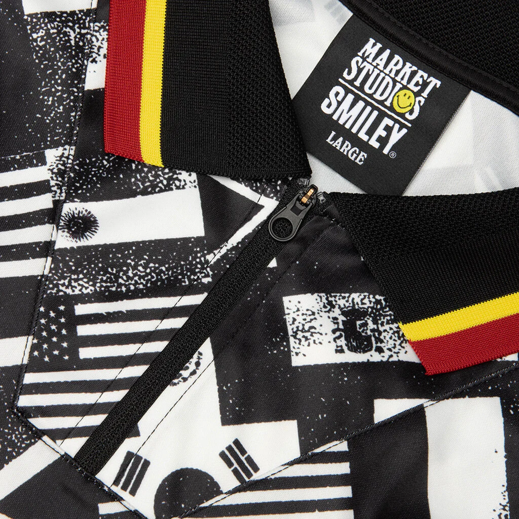 Smiley International Flags S/S Soccer Jersey - Black/White - Image 3