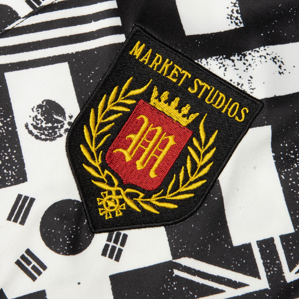 Smiley International Flags S/S Soccer Jersey - Black/White - Image 4