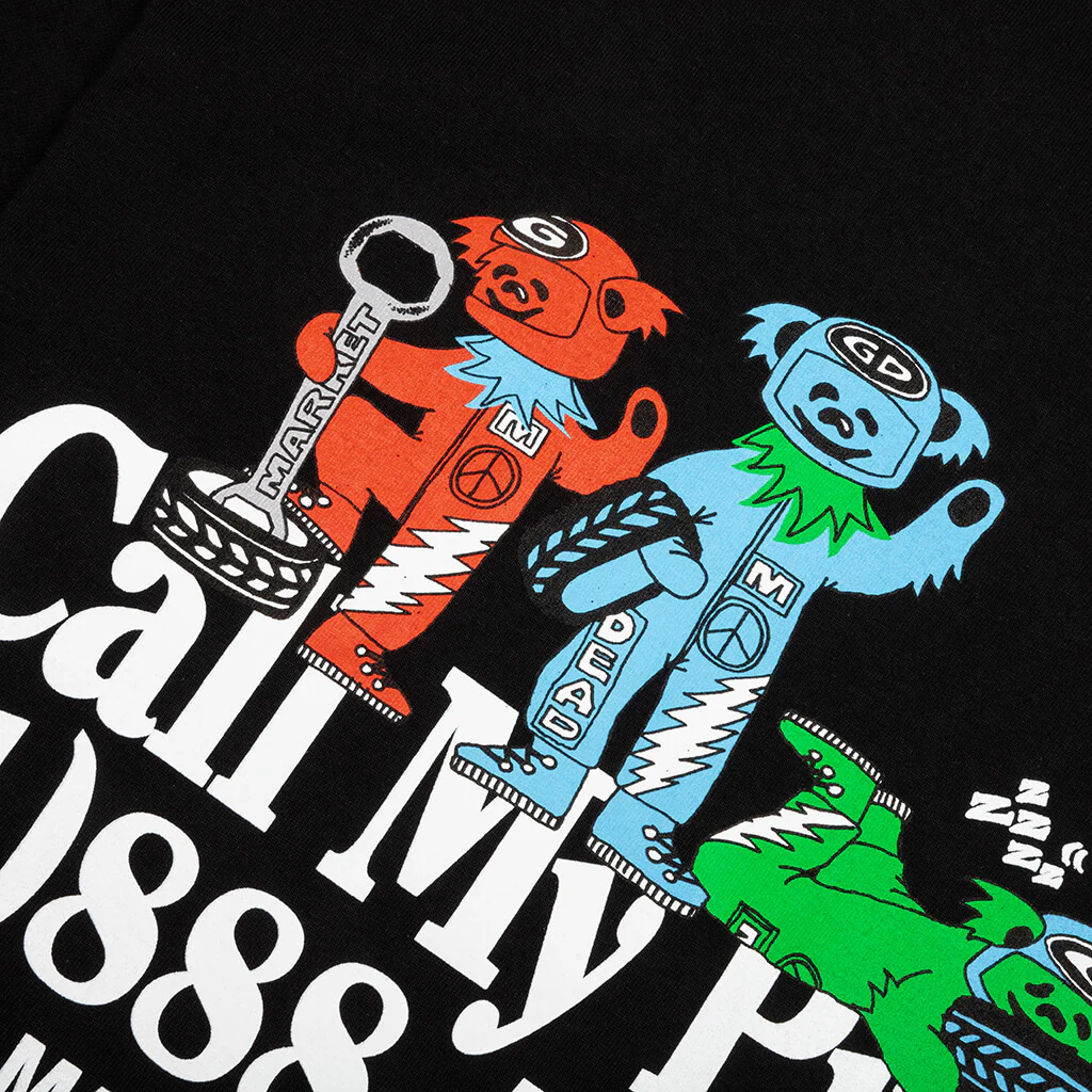 Market x Grateful Dead Call My Pitcrew T-Shirt - Black - Image 4