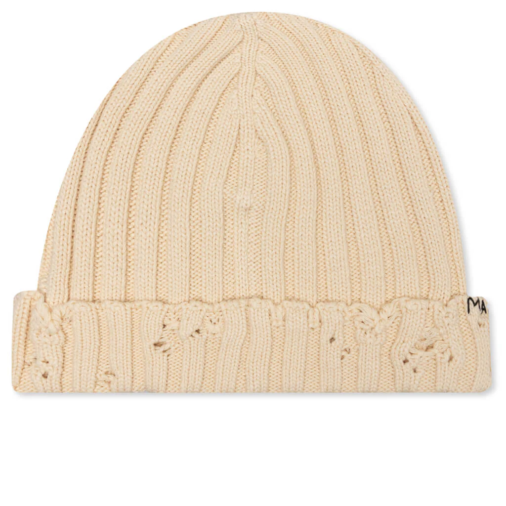 Knit Cottin Beanie - Stone White
