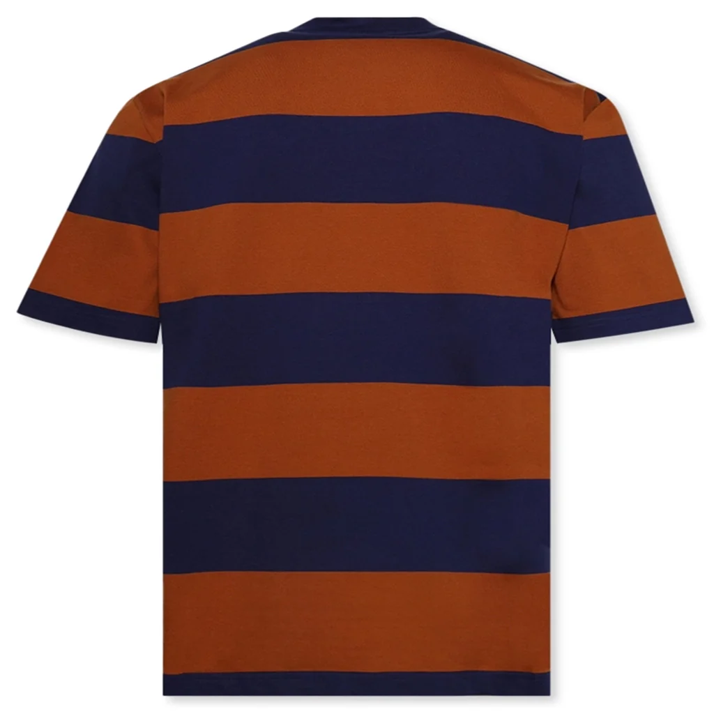 Maxi-Stripe T-Shirt - Ocean/Tobacco - Image 2