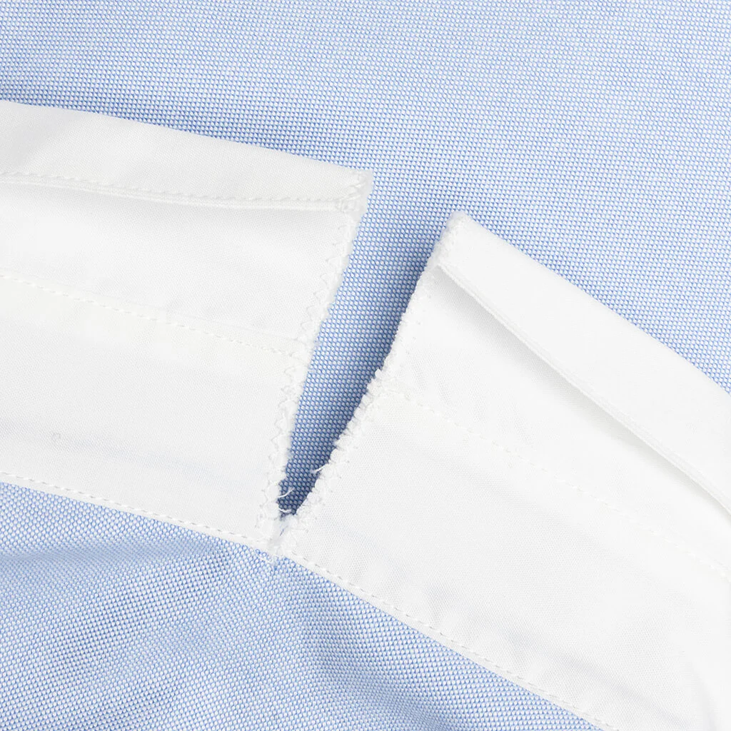Contrast Collar Oxford Shirt - Sapphire - Image 3