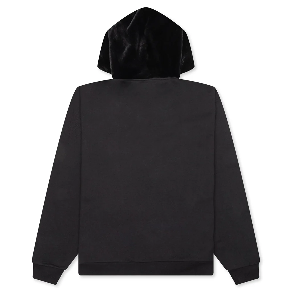 Faux-Fur Hood Sweatshirt UTC269 - Nero - Image 2