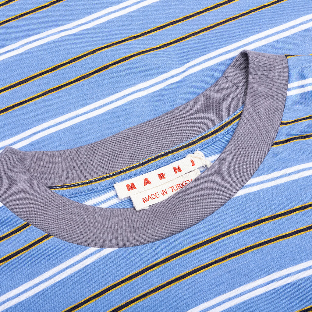 Striped Long Sleeve T-Shirt - Periwinkle - Image 3