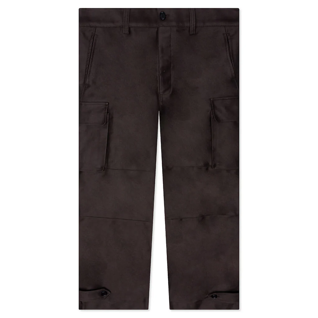 Brown Organic Cotton Cargo Trousers TCY36 - Moca
