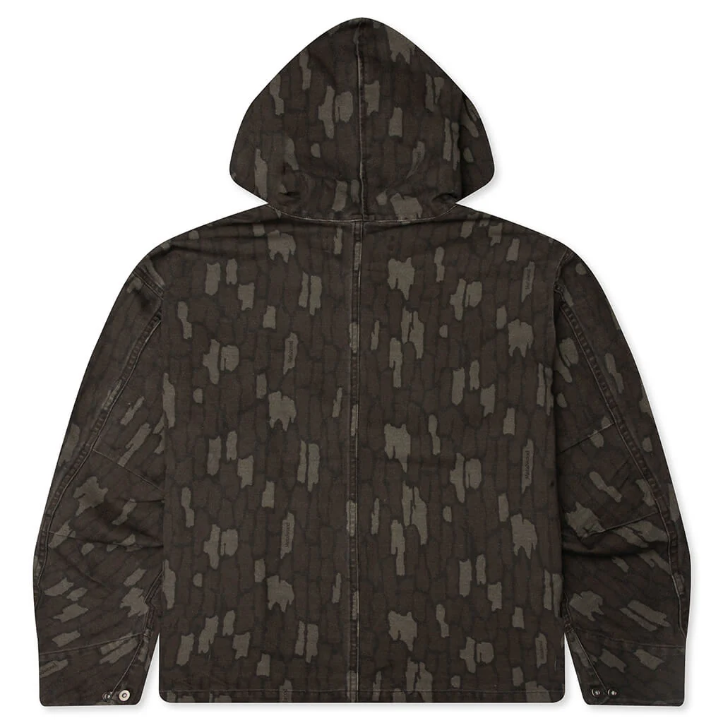 Cotton Twill Zip Hoodie - Real Bark Camo - Image 2