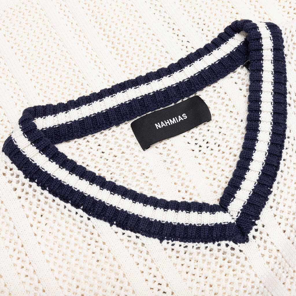 Knitted Tech 'N' Football Shirt - Ivory - Image 4