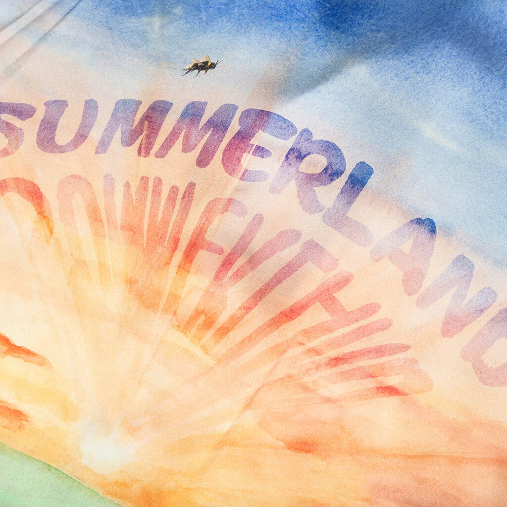 Summerland Sunset S/S Silk Shirt - Landscape Poppies - Image 4