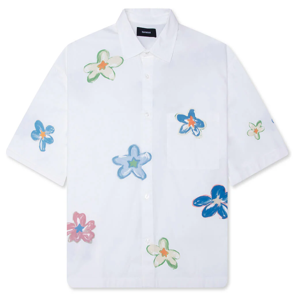 Super Bloom Cropped S/S Shirt - White