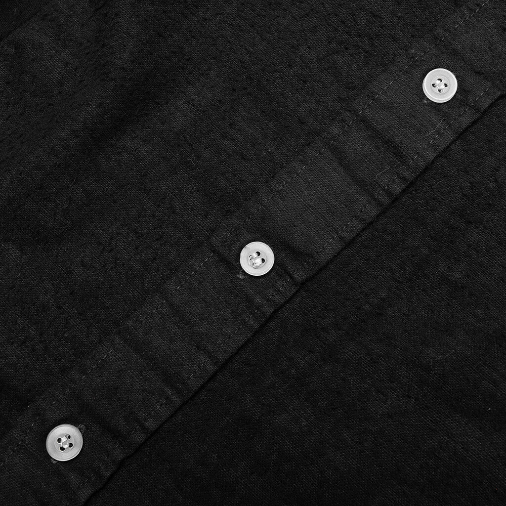 Flannel Shirt 7 Cuts Shirt Over Dye - Black - Image 3