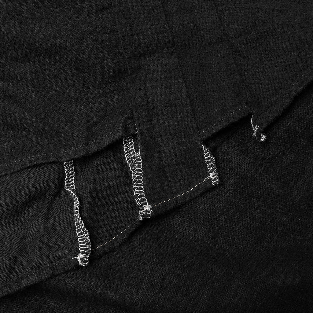 Flannel Shirt 7 Cuts Shirt Over Dye - Black - Image 5