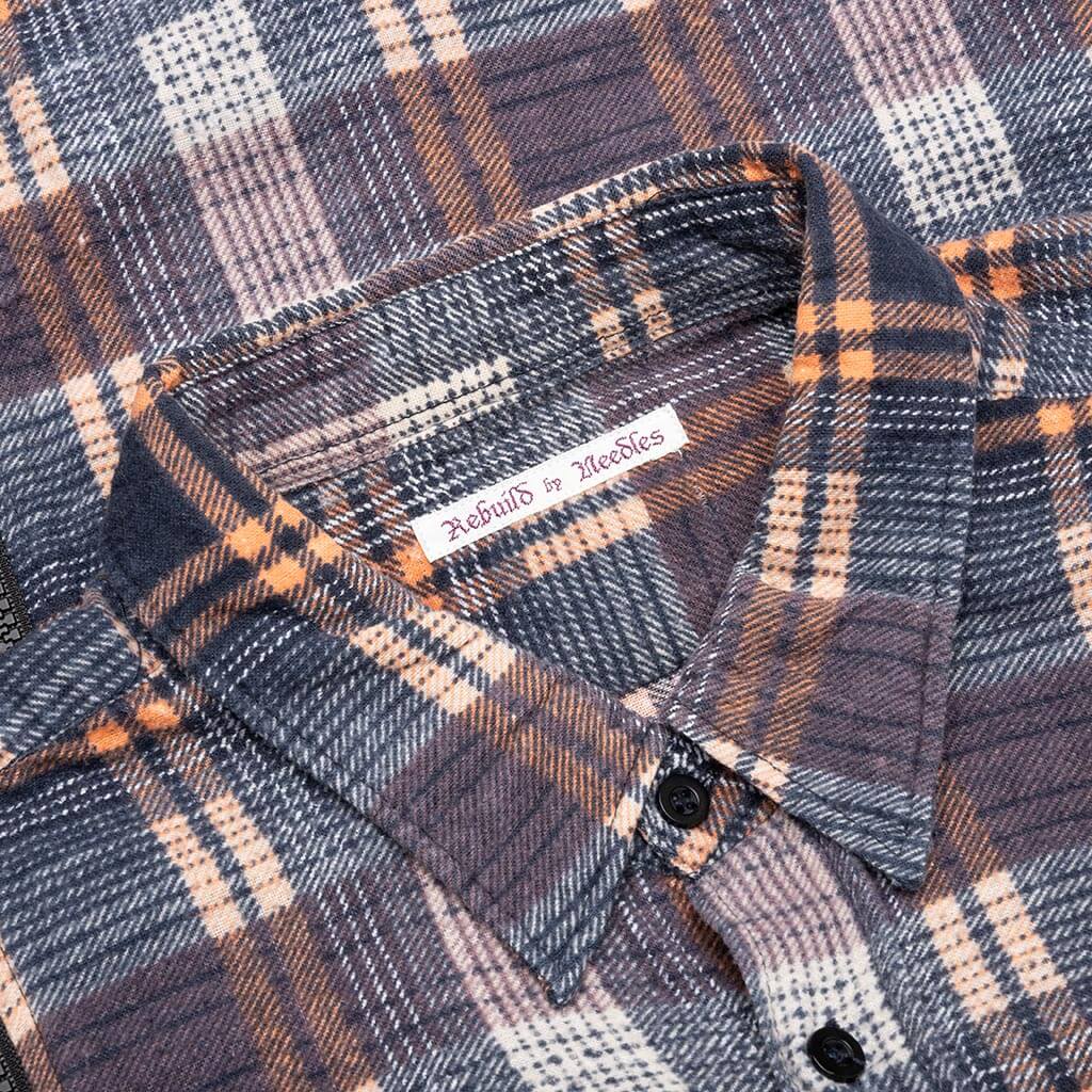 Flannel Shirt 7 Cuts Zipped Wide Shirt - Assorted - Image 3
