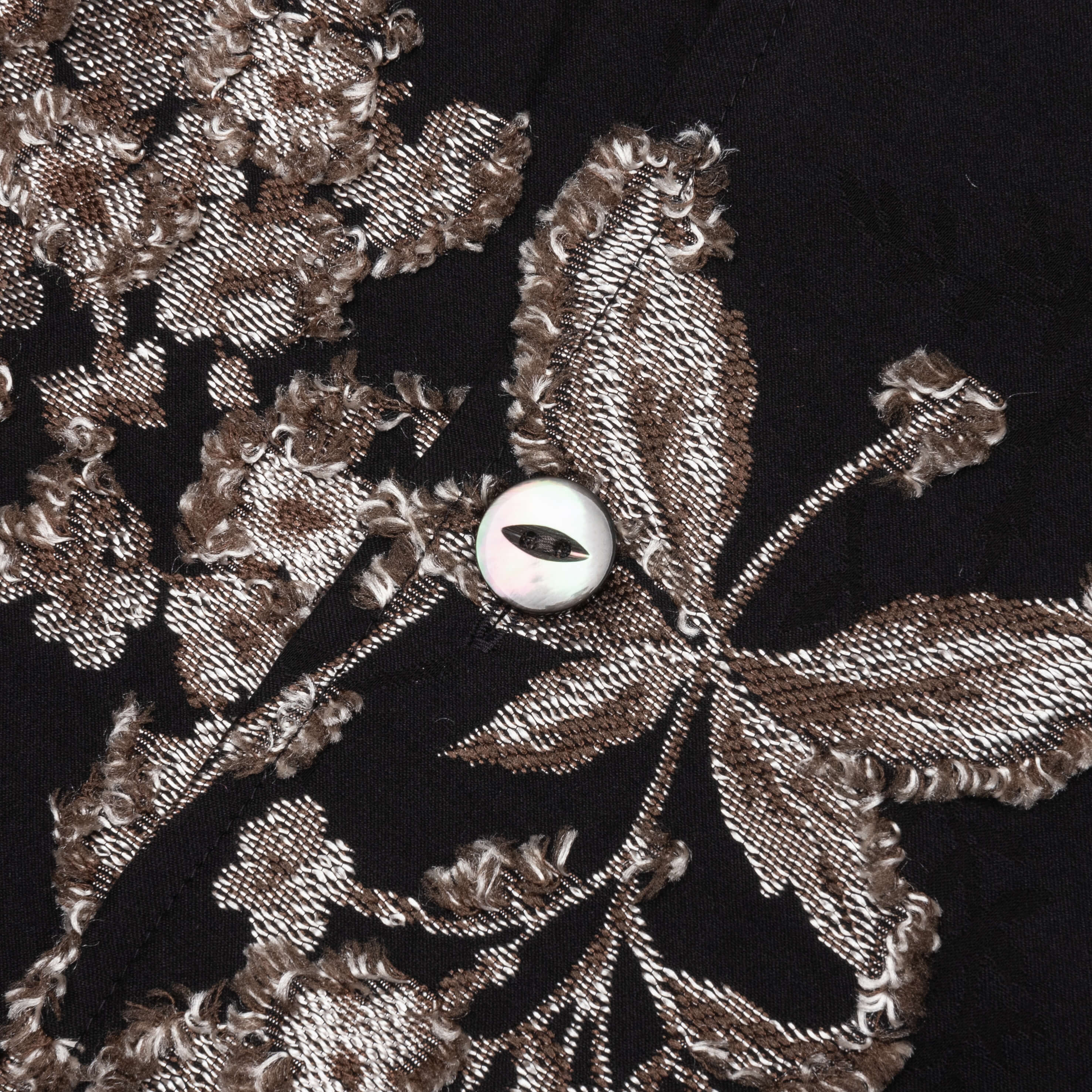 Flower Cut Cabana Shirt - Black - Image 4