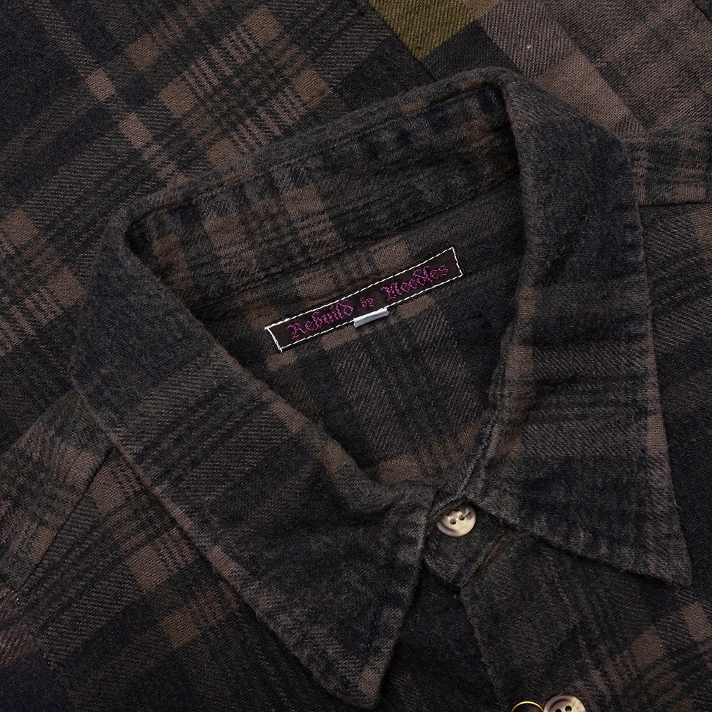 Over Dye 7 Cuts Shirt - Brown - Image 3