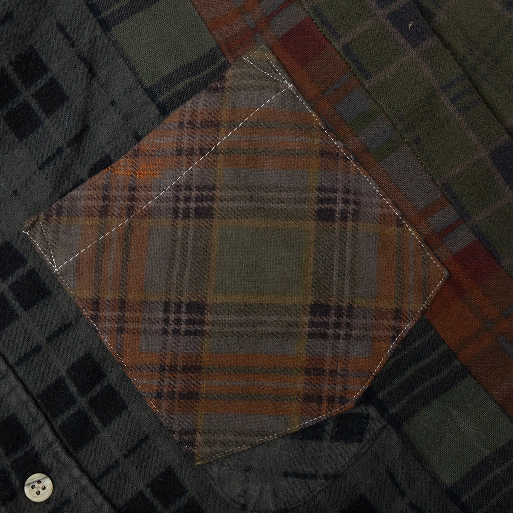 Over Dye 7 Cuts Shirt - Brown - Image 4
