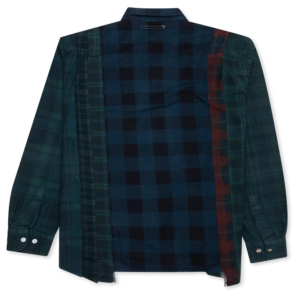 Over Dye 7 Cuts Shirt - Green - Image 2