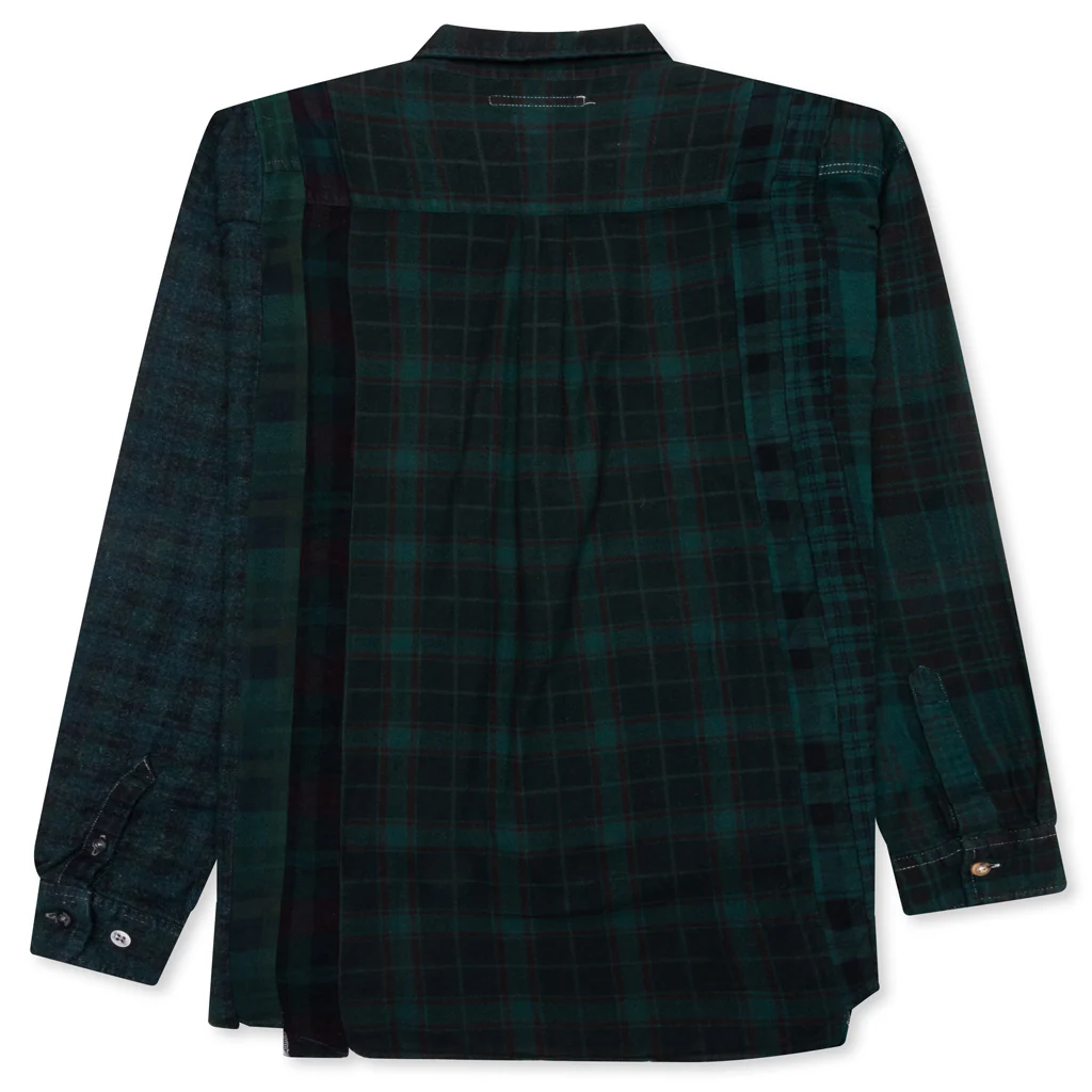 Over Dye 7 Cuts Shirt - Green - Image 2
