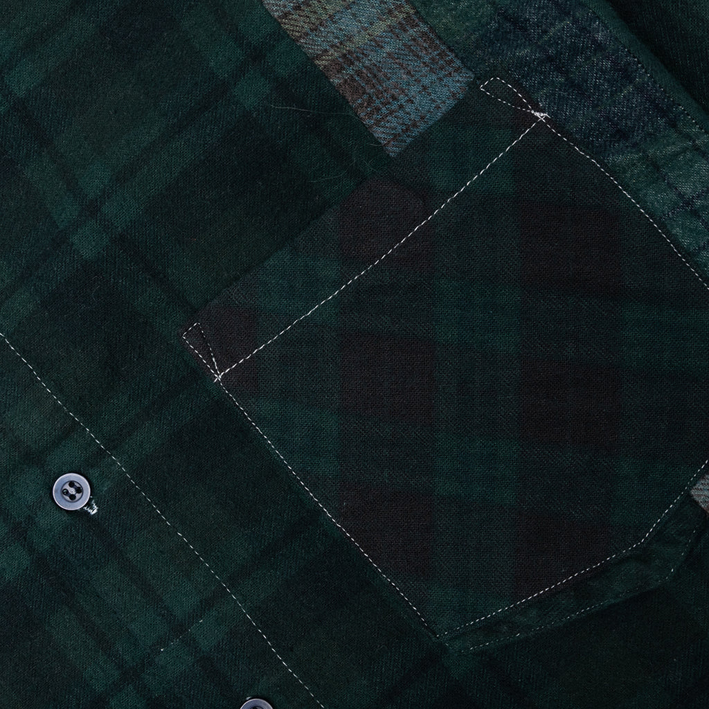 Over Dye 7 Cuts Wide Shirt - Green - Image 3