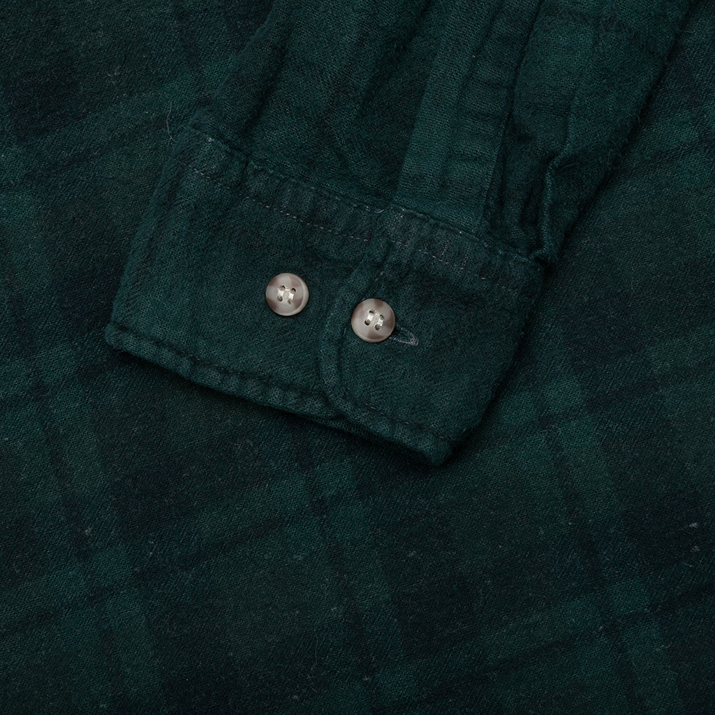 Over Dye 7 Cuts Wide Shirt - Green - Image 4