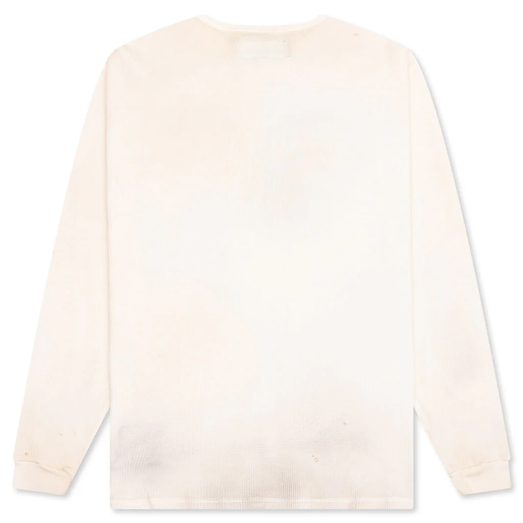 Neighborhood x One of These Days Waffle Fabric L/S Crewneck - White - Image 2