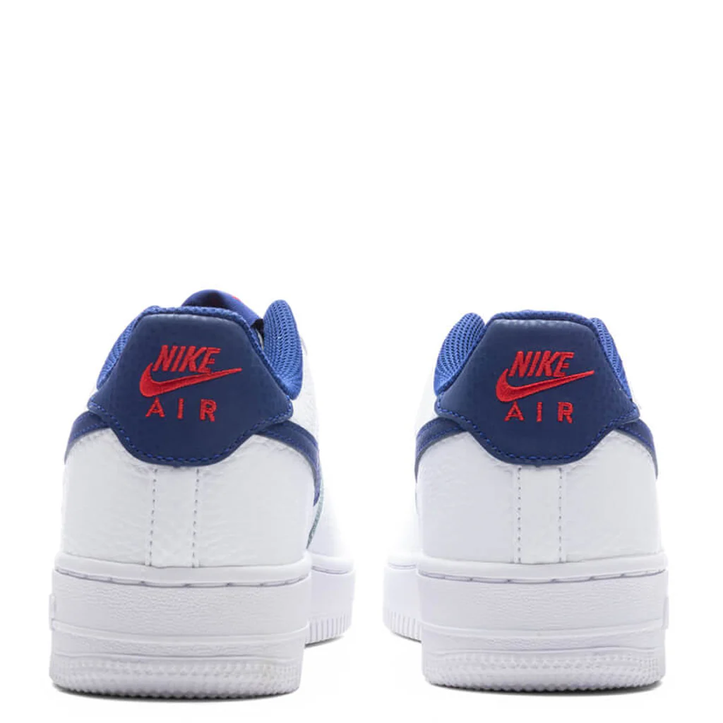 Air Force 1 (GS) - White/Deep Royal Blue/University Red - Image 4