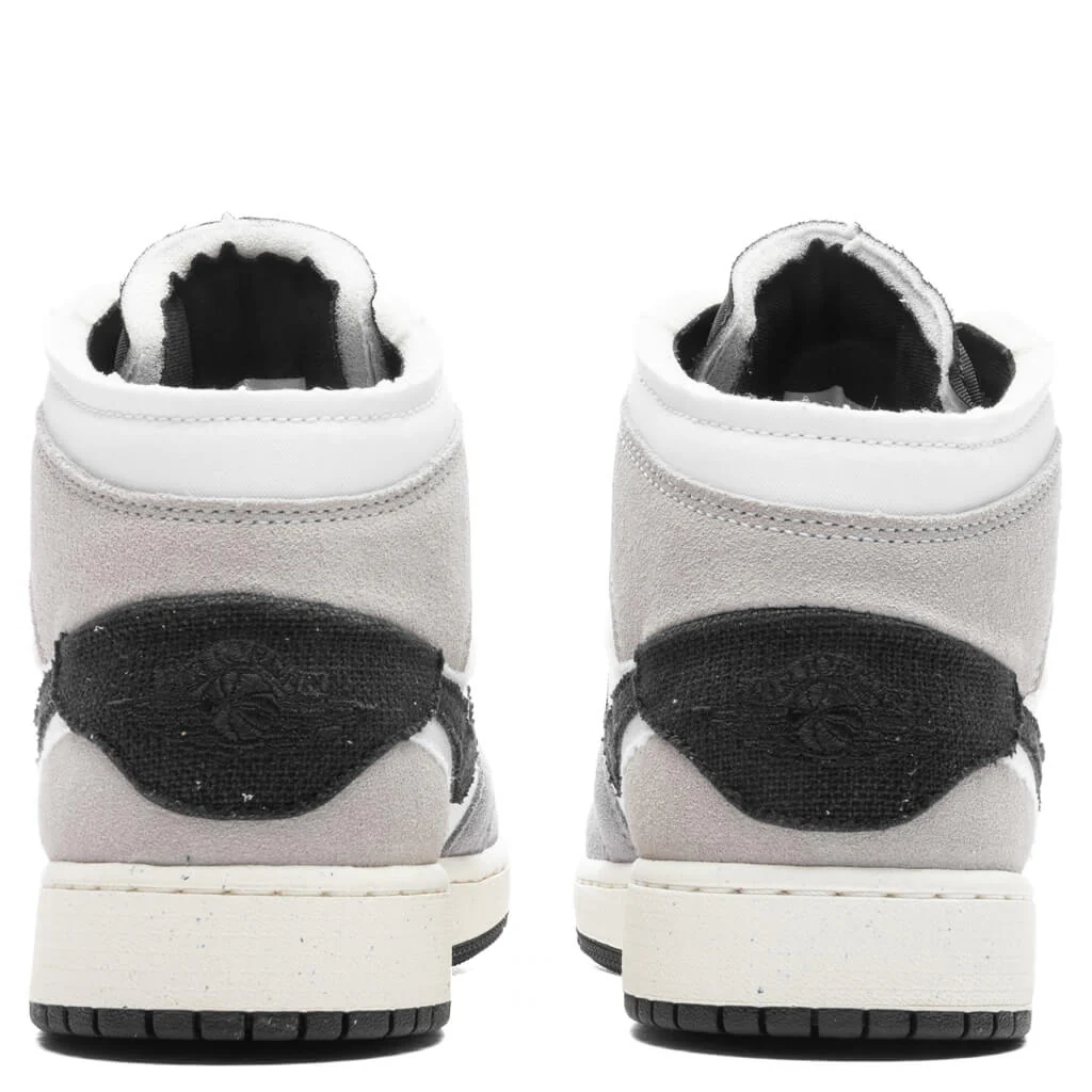 Air Jordan 1 Mid SE (GS) - Cement Grey/Black/White - Image 4