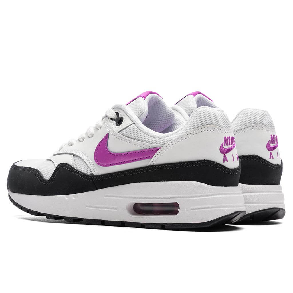 Air Max 1 BG (GS) - White/Fuchsia Dream/Dark Obsidian - Image 3