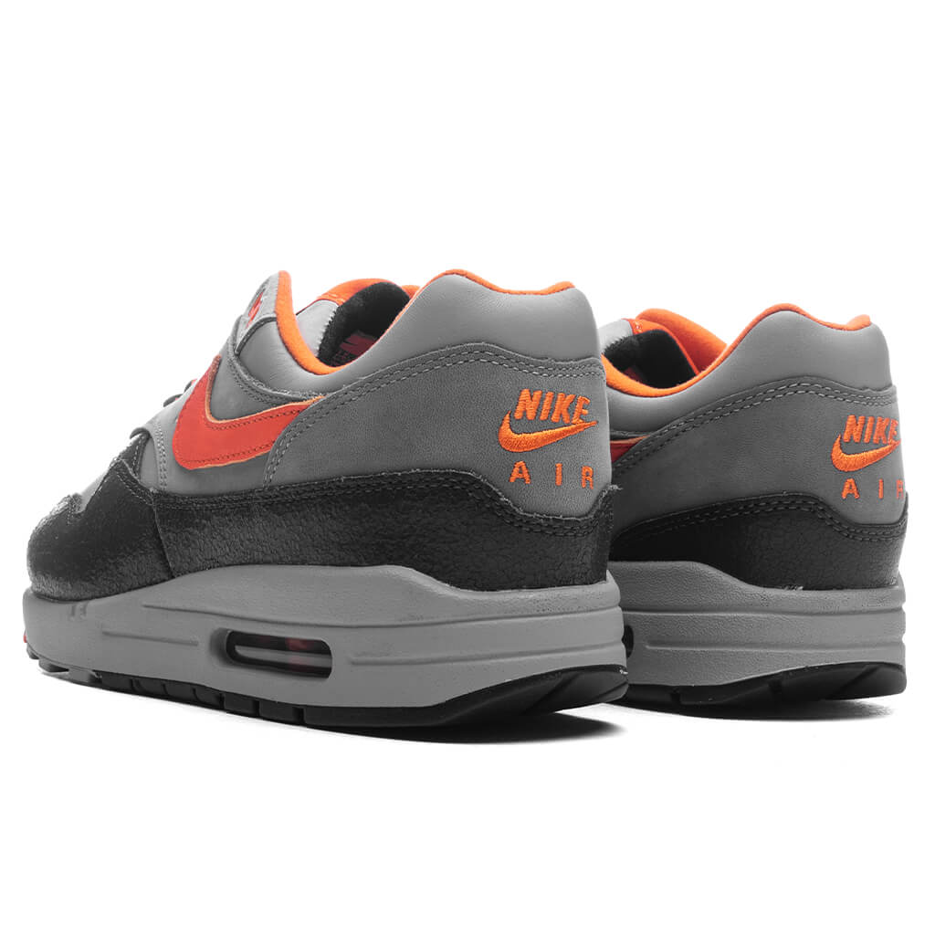 Nike x HUF Air Max 1 'Brilliant Orange' - Anthracite/Brilliant Orange/Medium Grey - Image 3