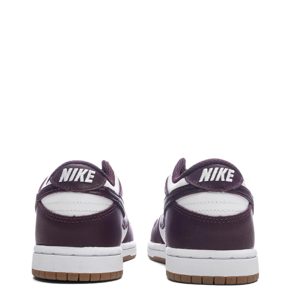 Dunk Low BP (PS) - White/Burgundy Crush/Gum Light Brown - Image 4