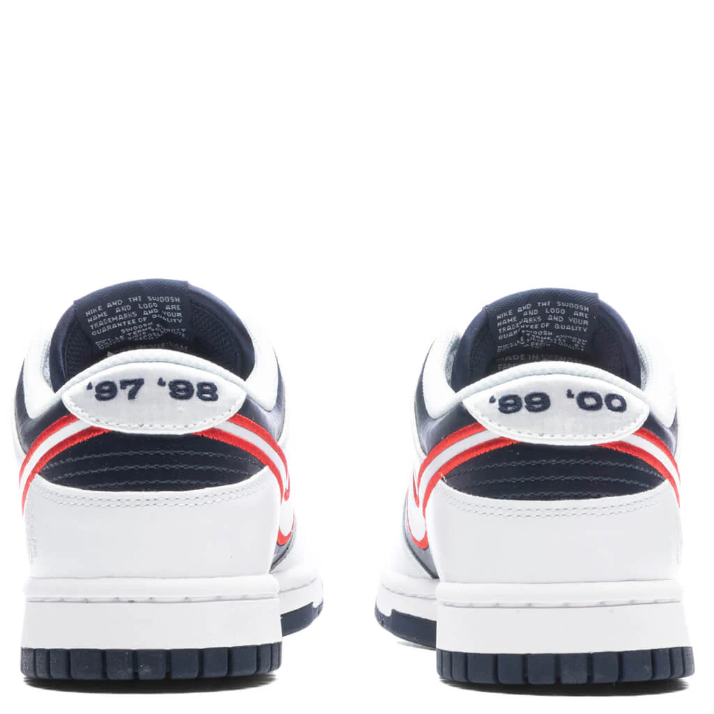 Women's Dunk Low 'Houston Comets Four-Peat' - White/University Red/Obsidian - Image 4