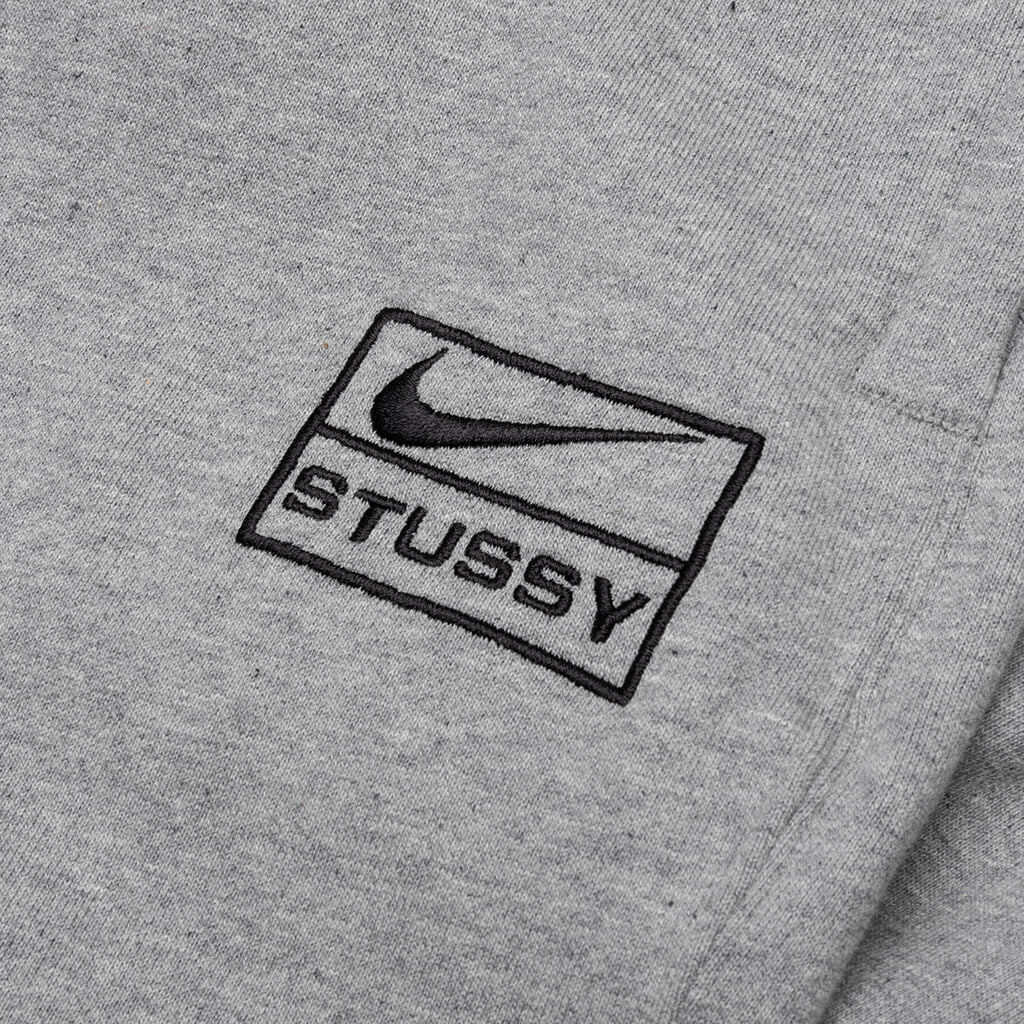 Nike x Stussy NRG Fleece Pant - Dark Grey Heather/Black - Image 5
